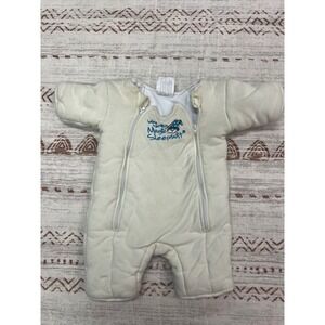 Baby Merlin's Magic Sleepsuit Large 6-9 Months Cream Warm Cozy Wearable Blanket